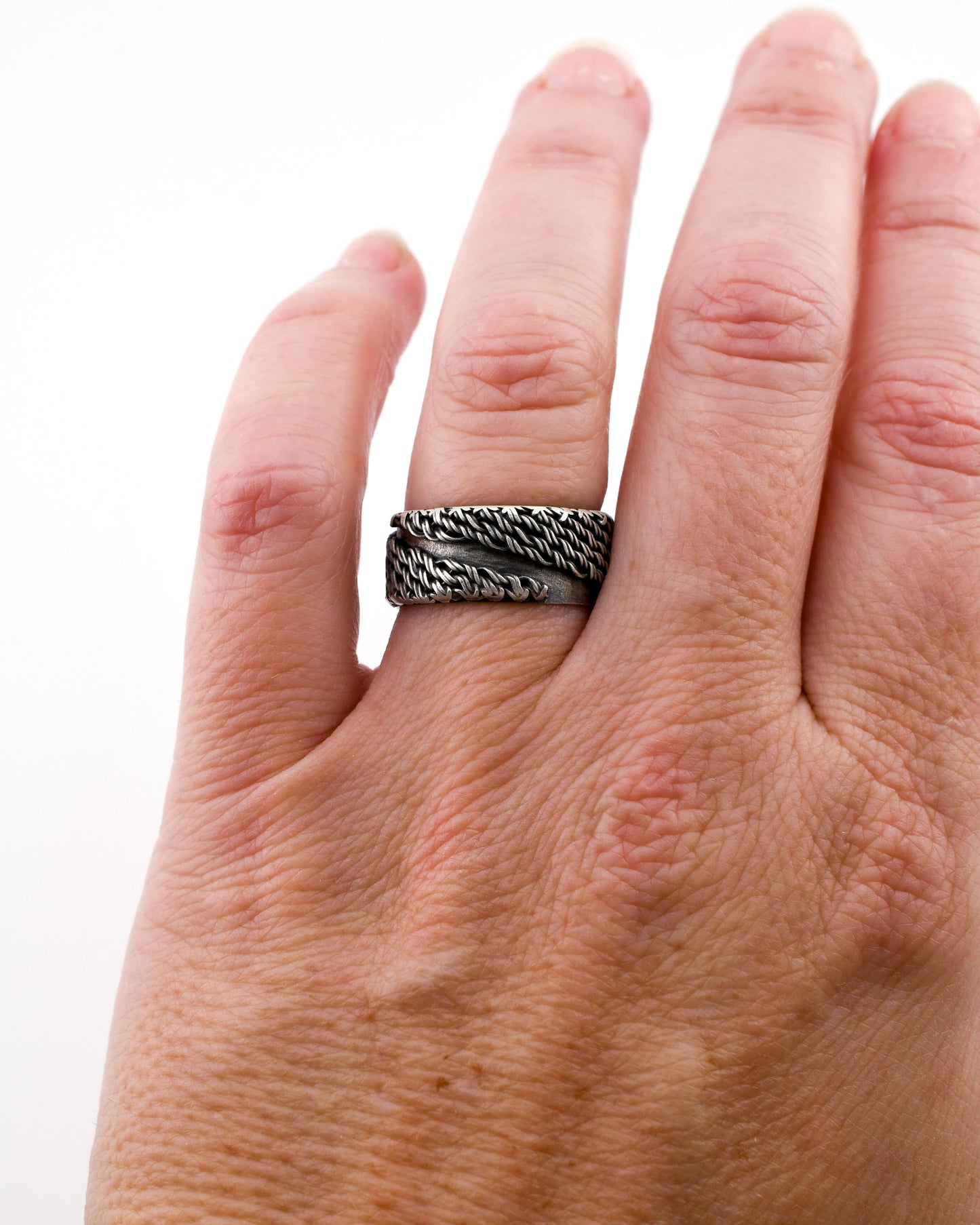 Coil Ring: Wide Band-size 7.75 US