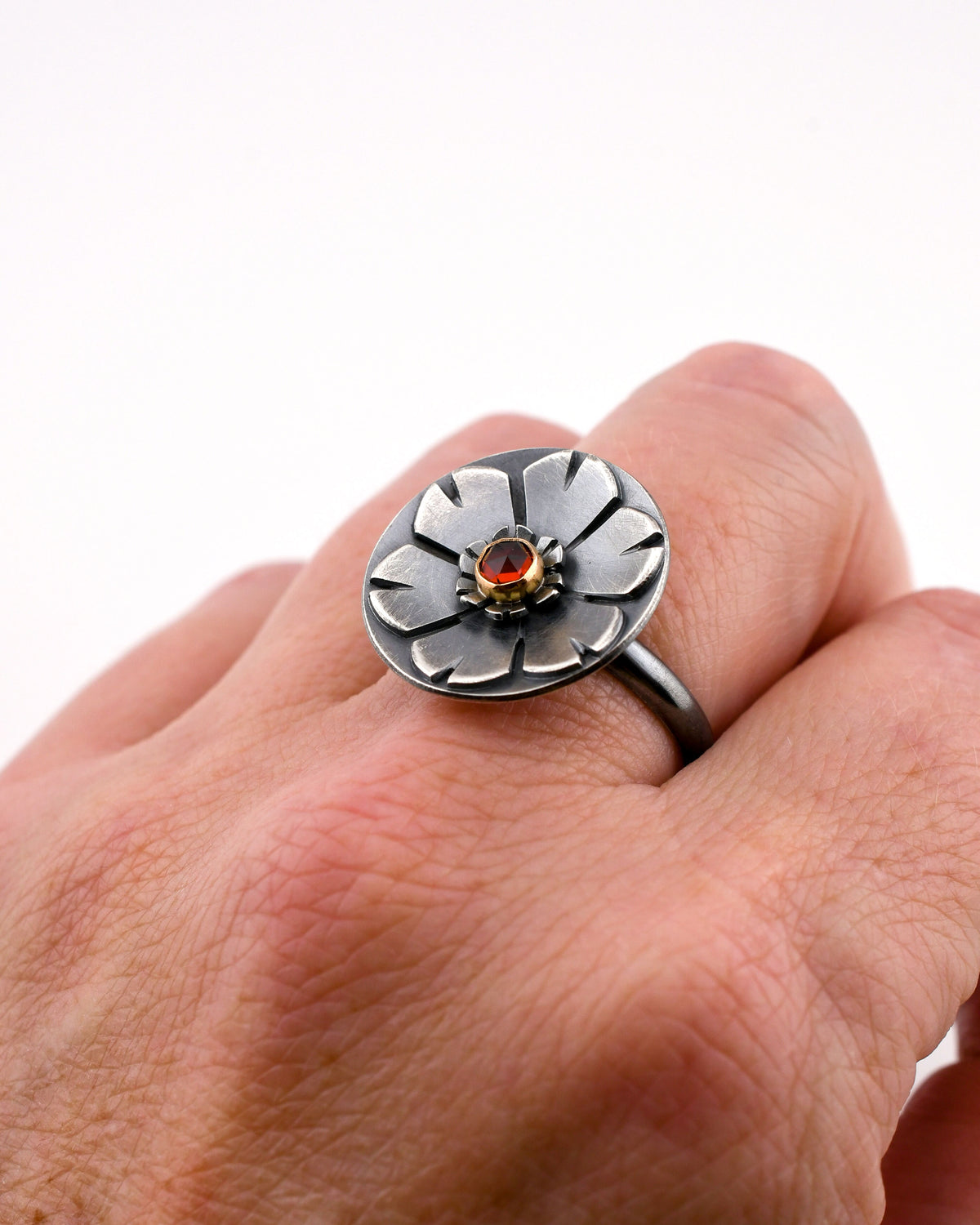 Helios Gemstone Ring- SS/14k