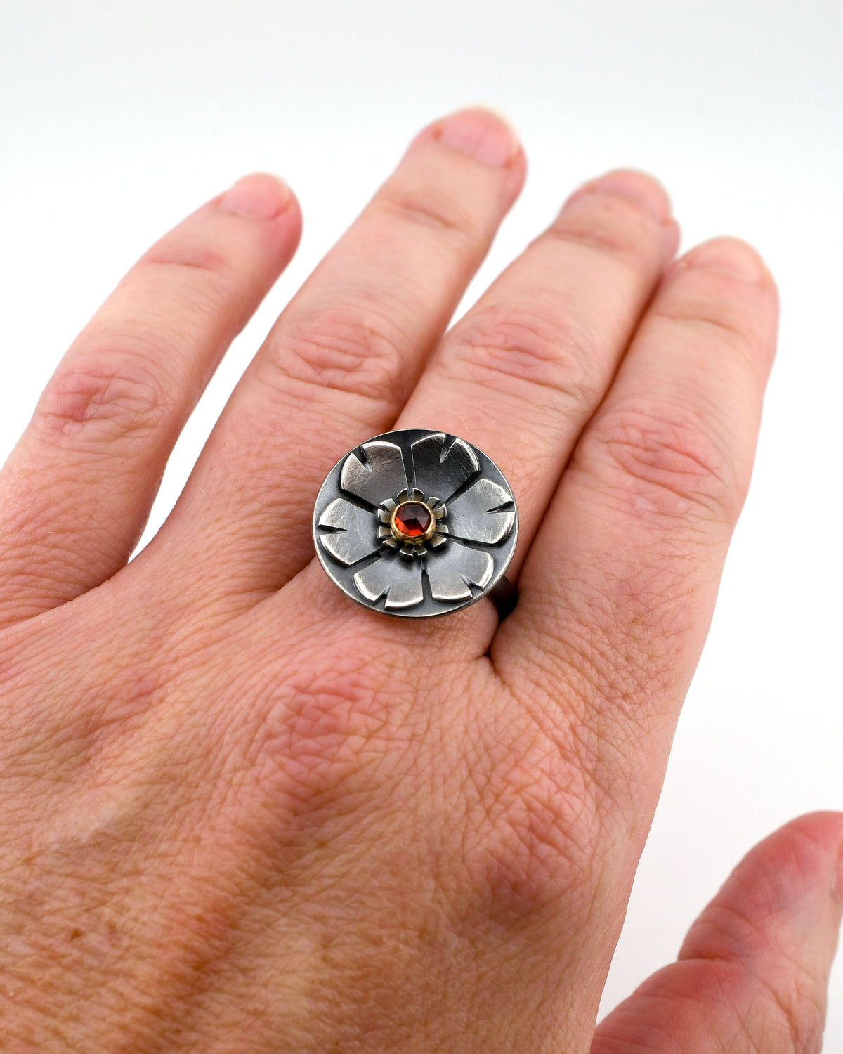 Helios Gemstone Ring- SS/14k