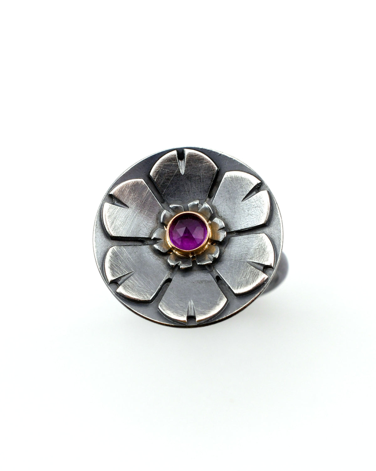 Helios Gemstone Ring- SS/14k