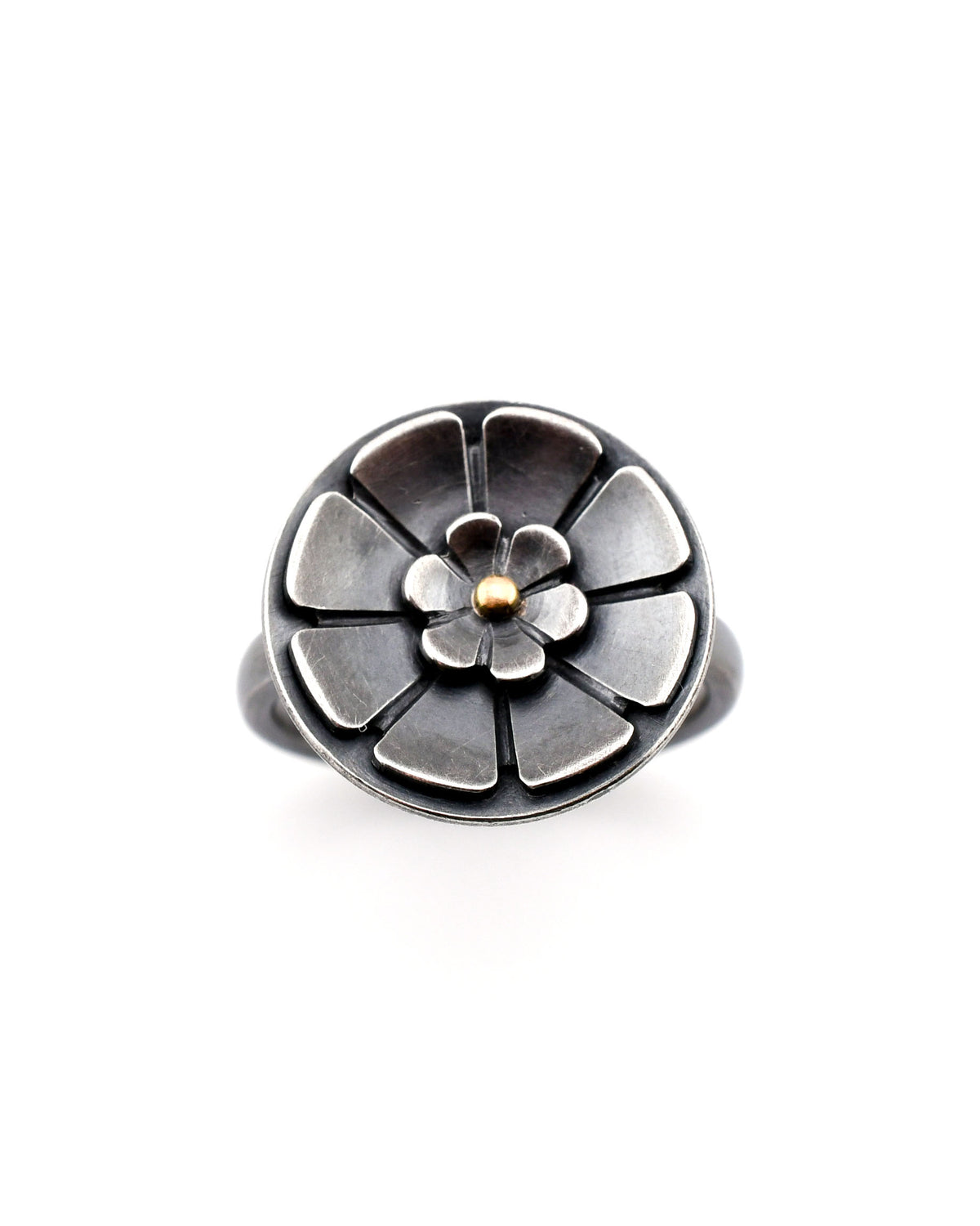 Flower ring- SS/14k