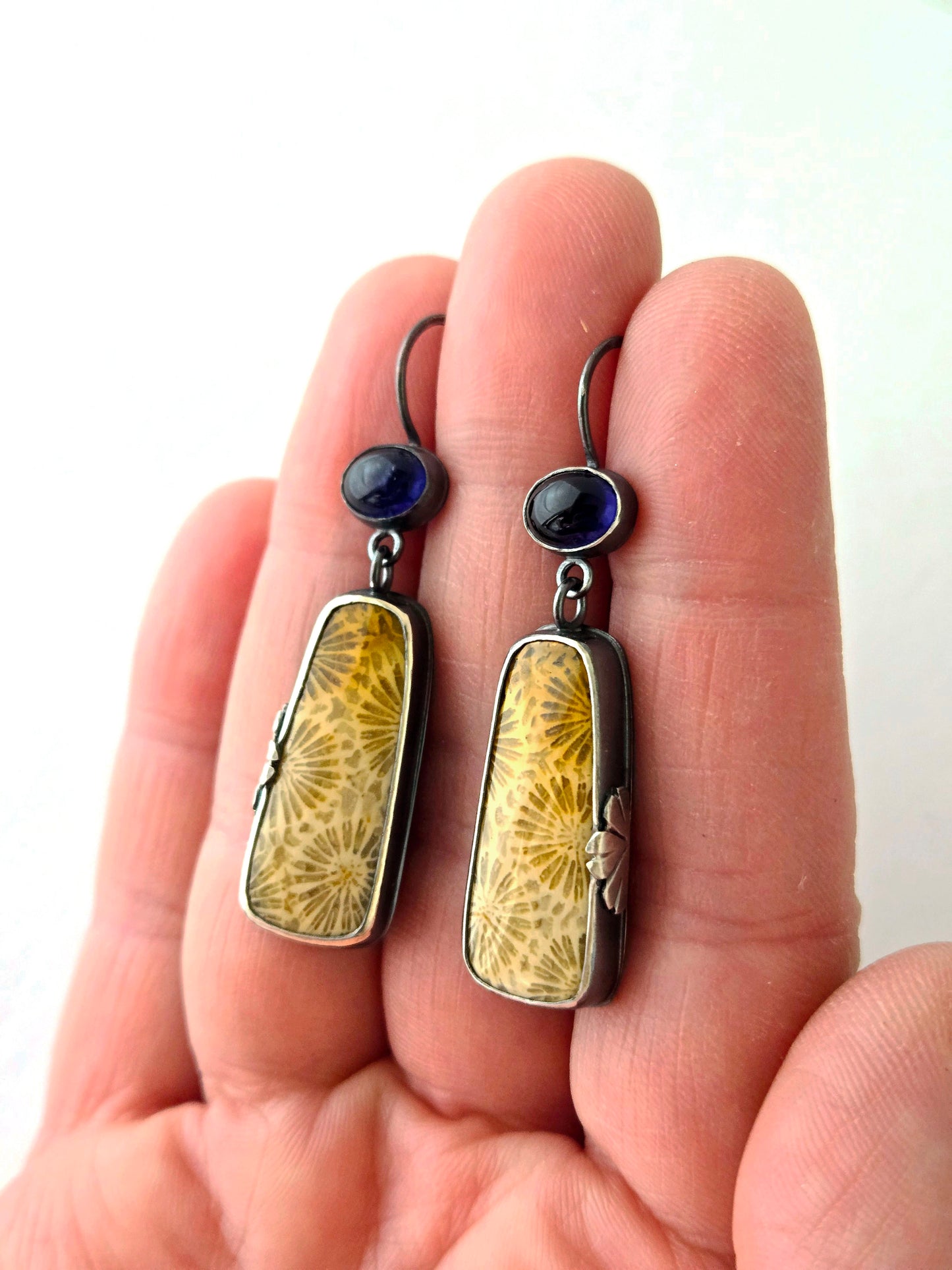 Flourish Earrings with Iolite