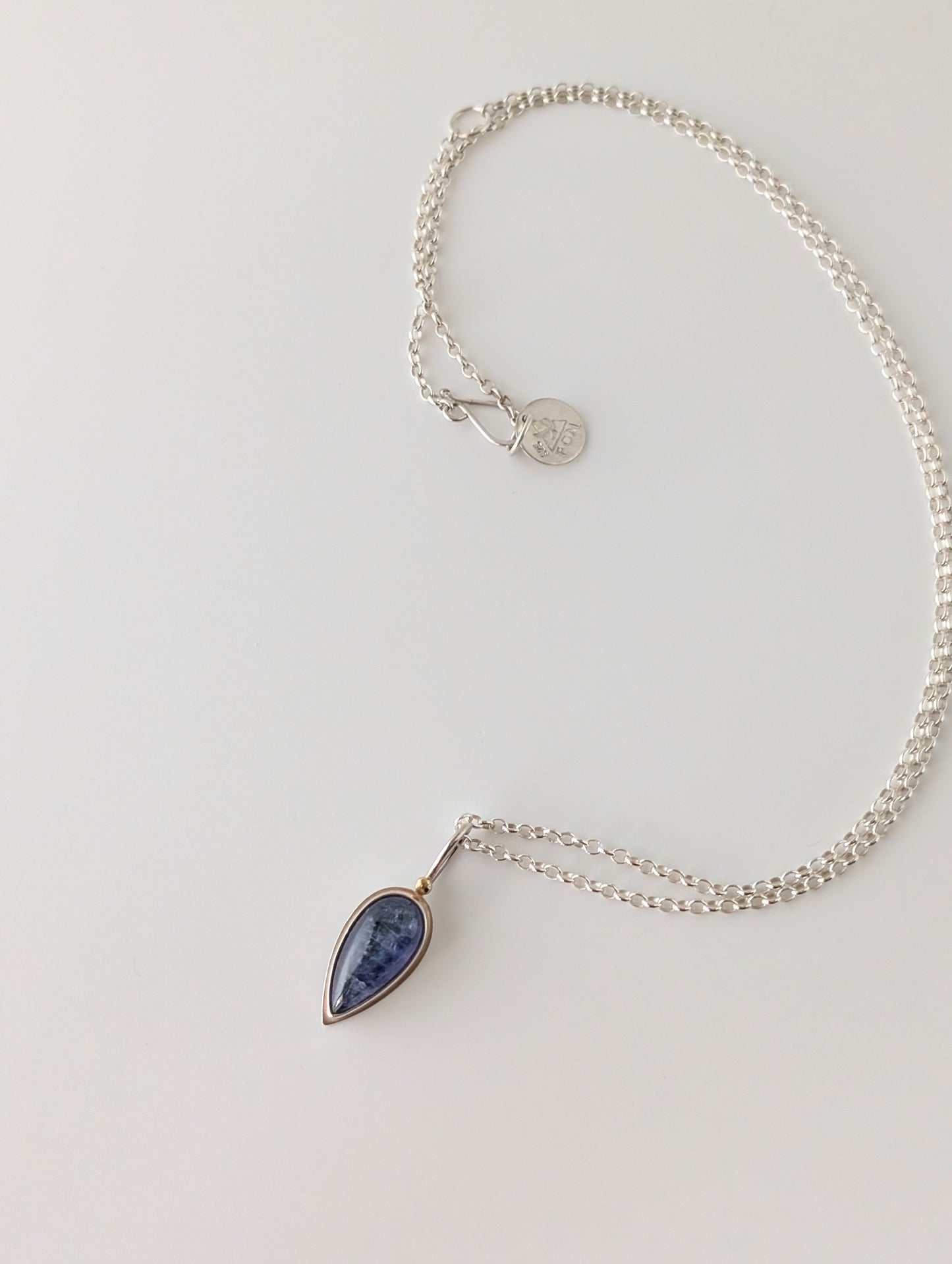 Tanzanite Talon Pendant-SS/14k