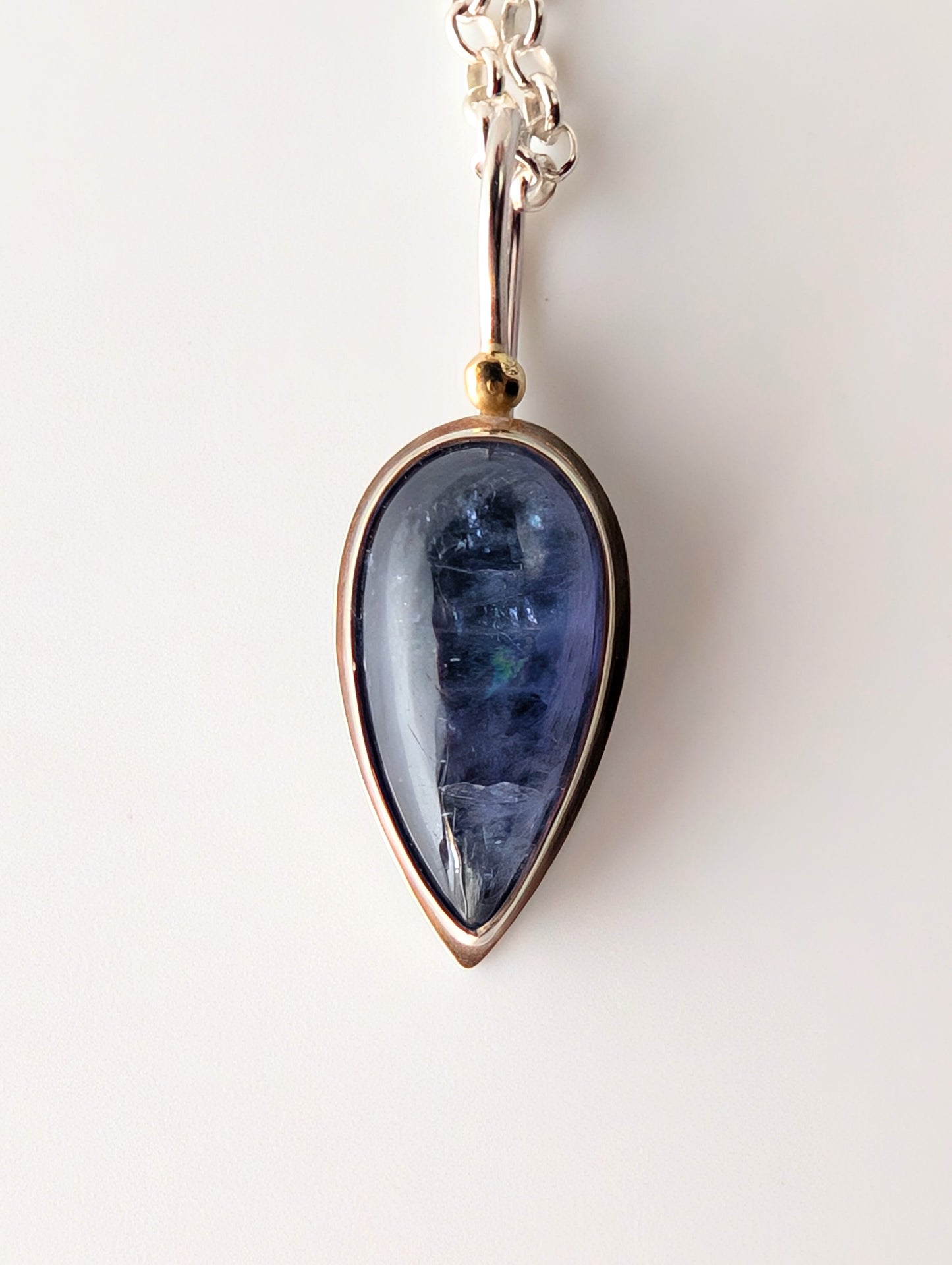 Tanzanite Talon Pendant-SS/14k