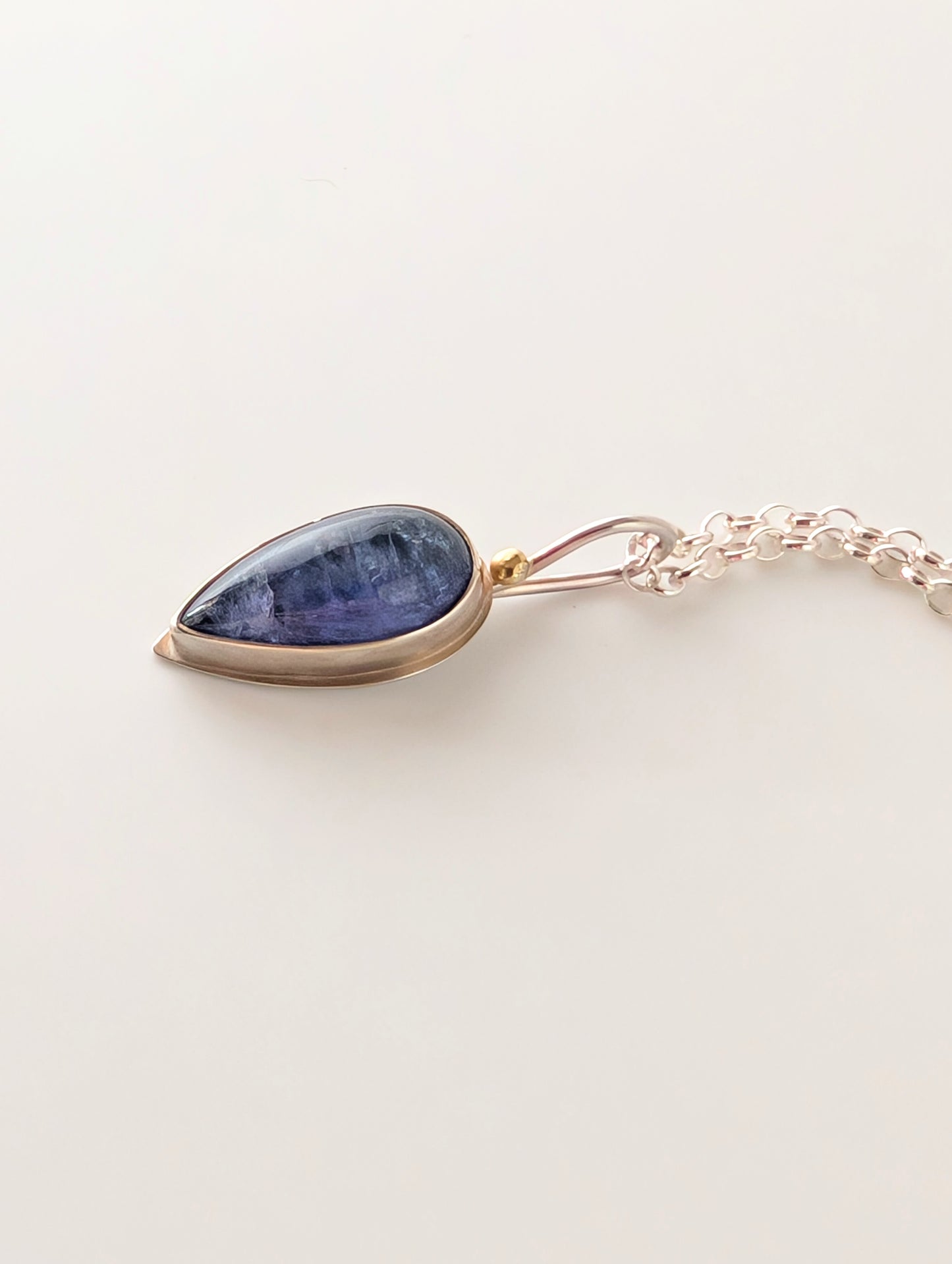 Tanzanite Talon Pendant-SS/14k