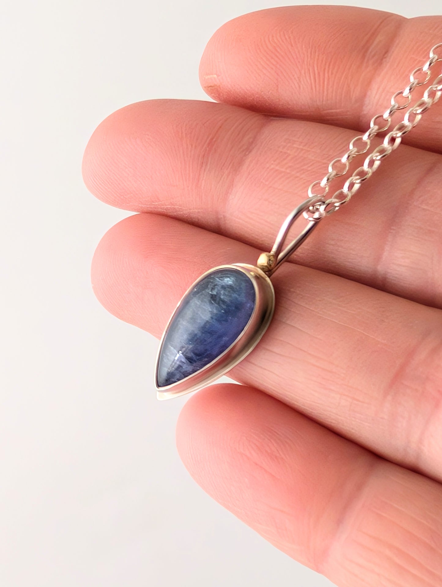 Tanzanite Talon Pendant-SS/14k