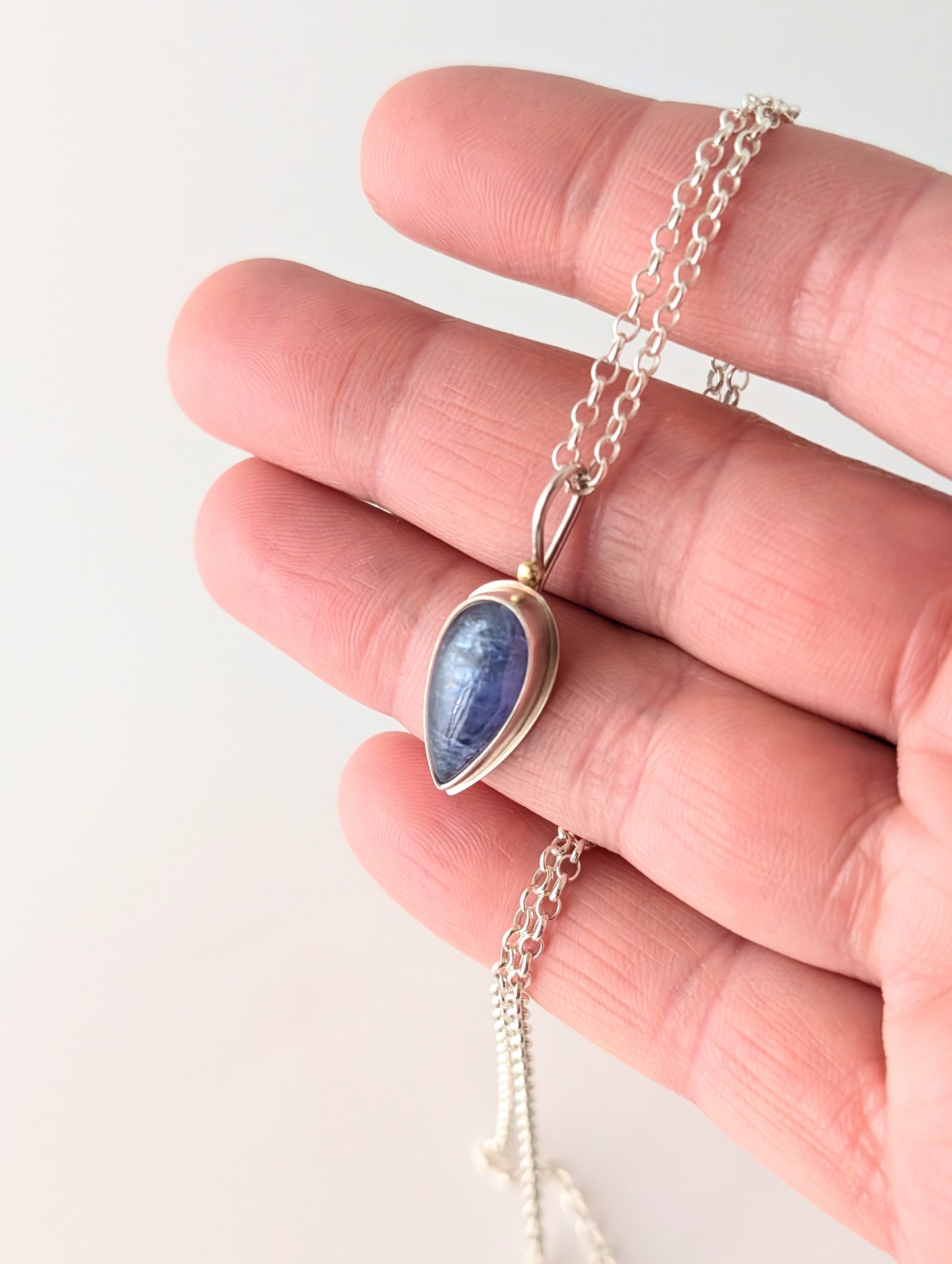 Tanzanite Talon Pendant-SS/14k