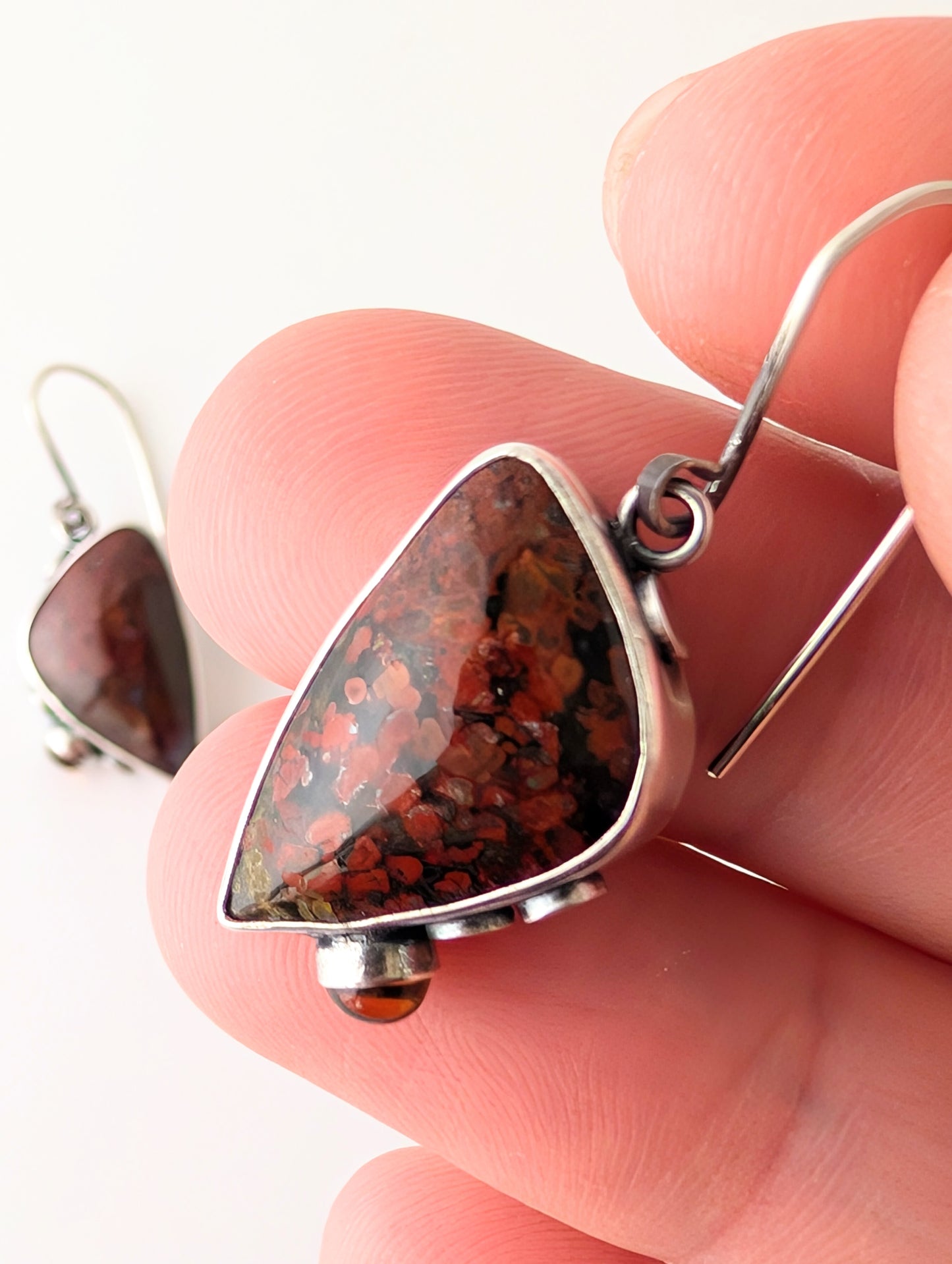 Brenda Plume Agate & Citrine earrings