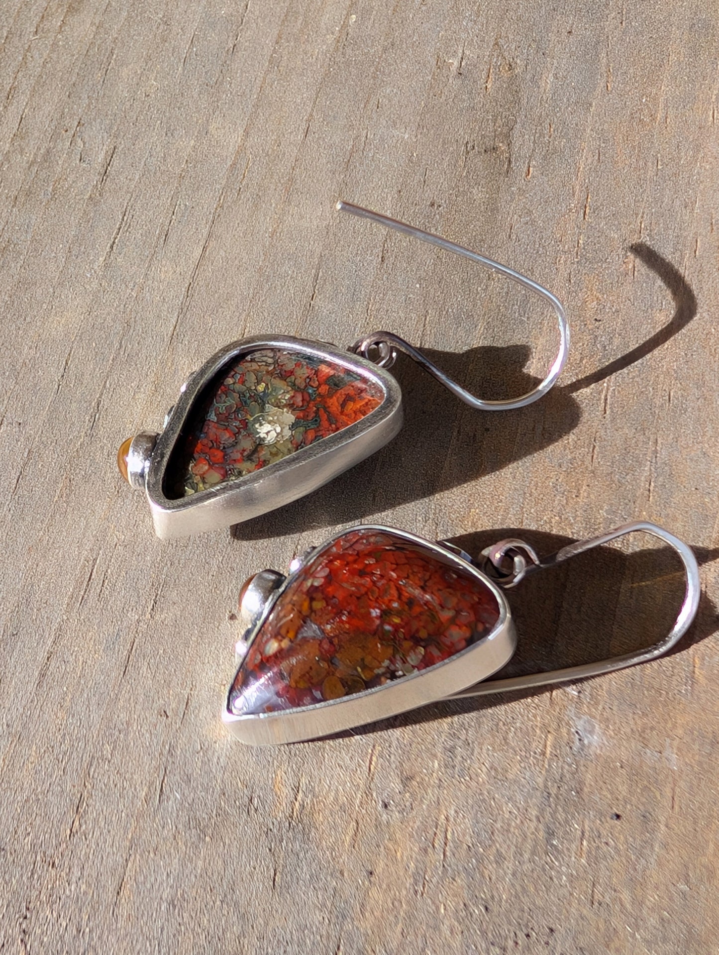 Brenda Plume Agate & Citrine earrings