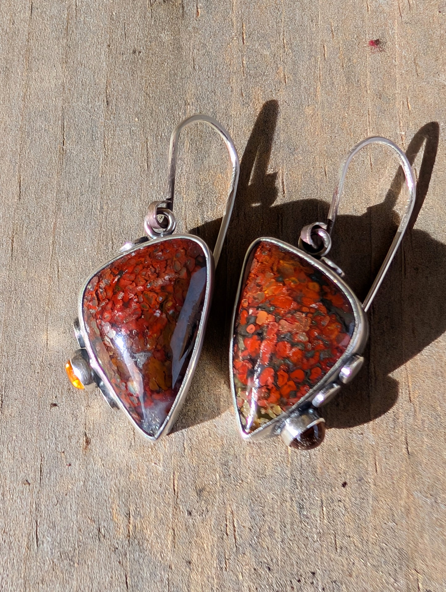 Brenda Plume Agate & Citrine earrings