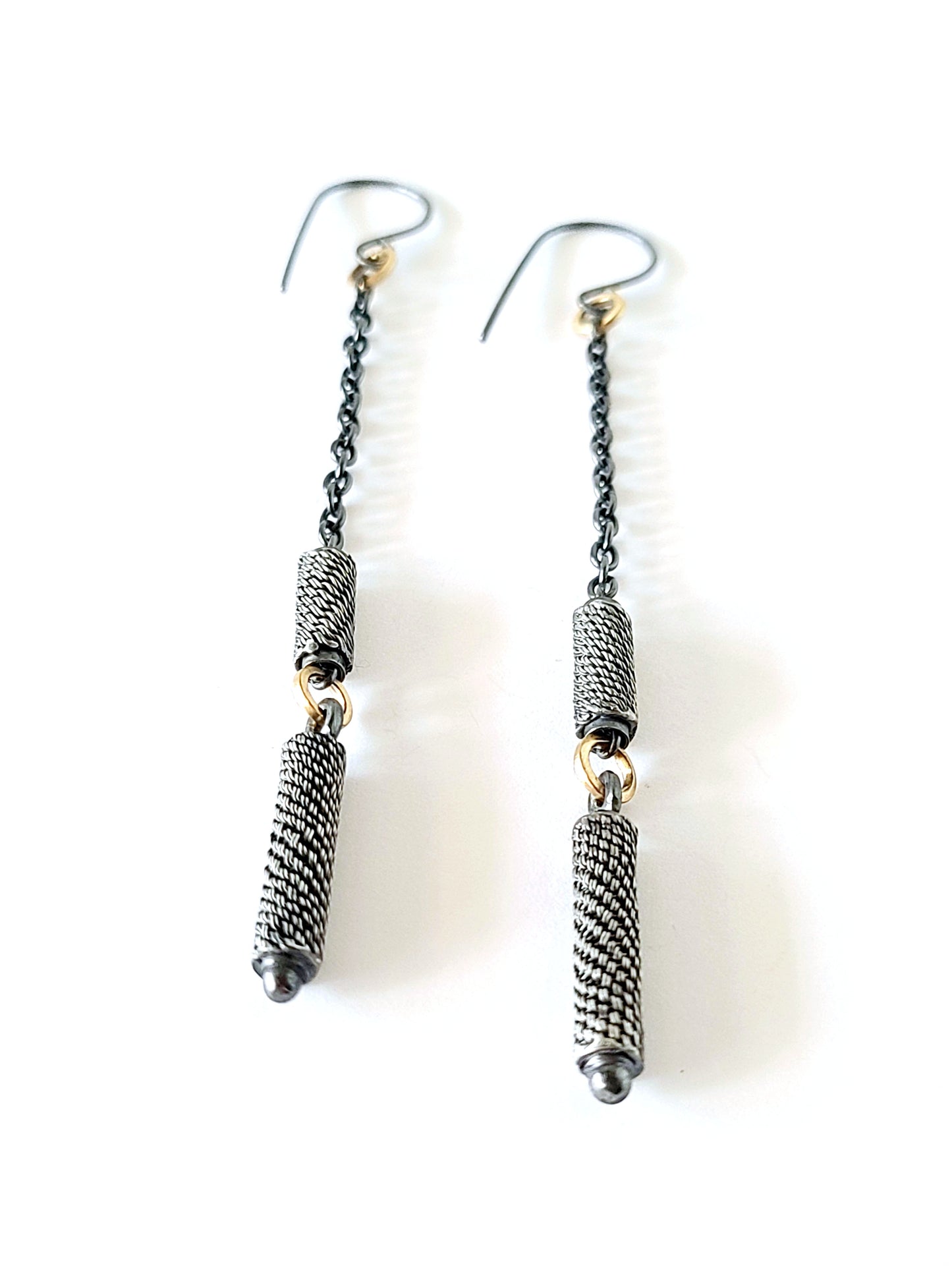 Pendulum Slider Earrings-SS/14K