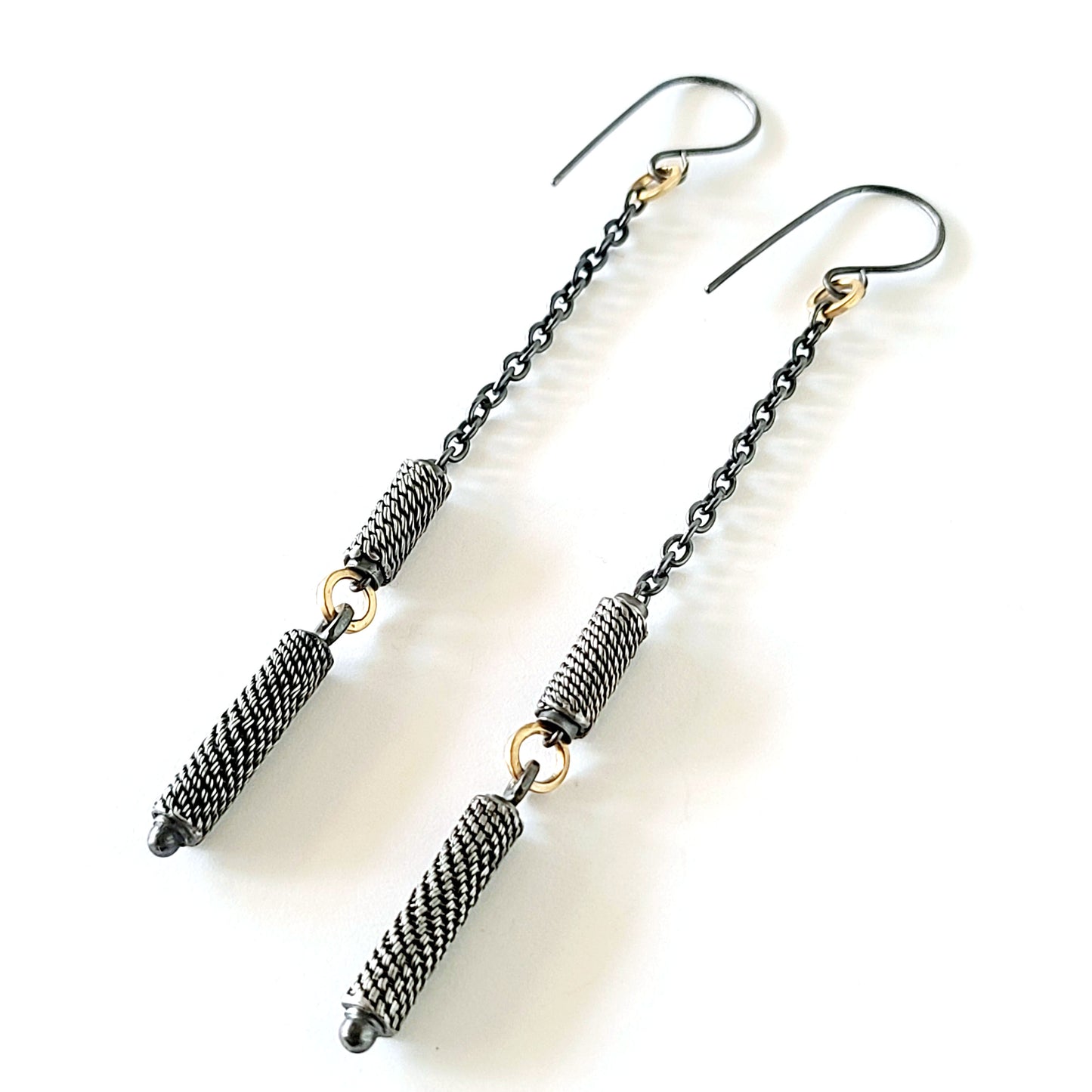 Pendulum Slider Earrings-SS/14K