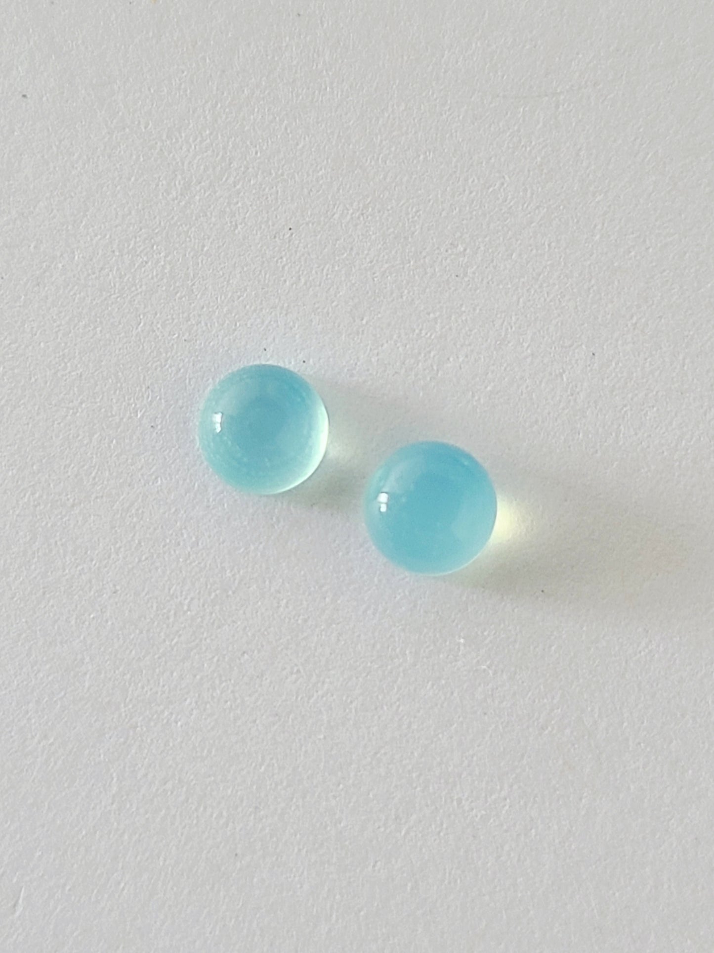 Cupped Gems Stud Earrings Choose Your Stone- 5mm gemstones