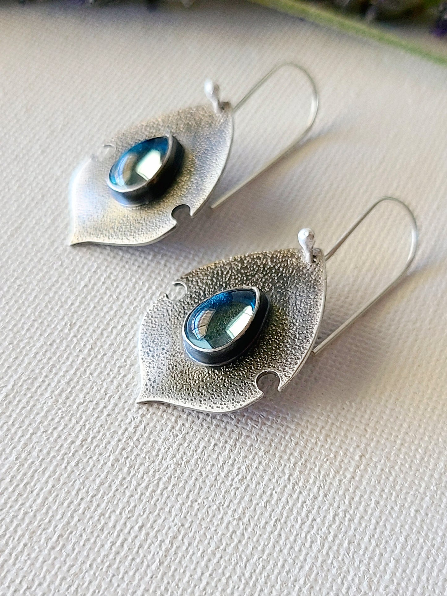 Setosa Earrings-Sky blue topaz