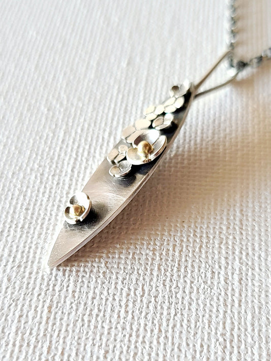 Garland necklace-ss/14k marquise