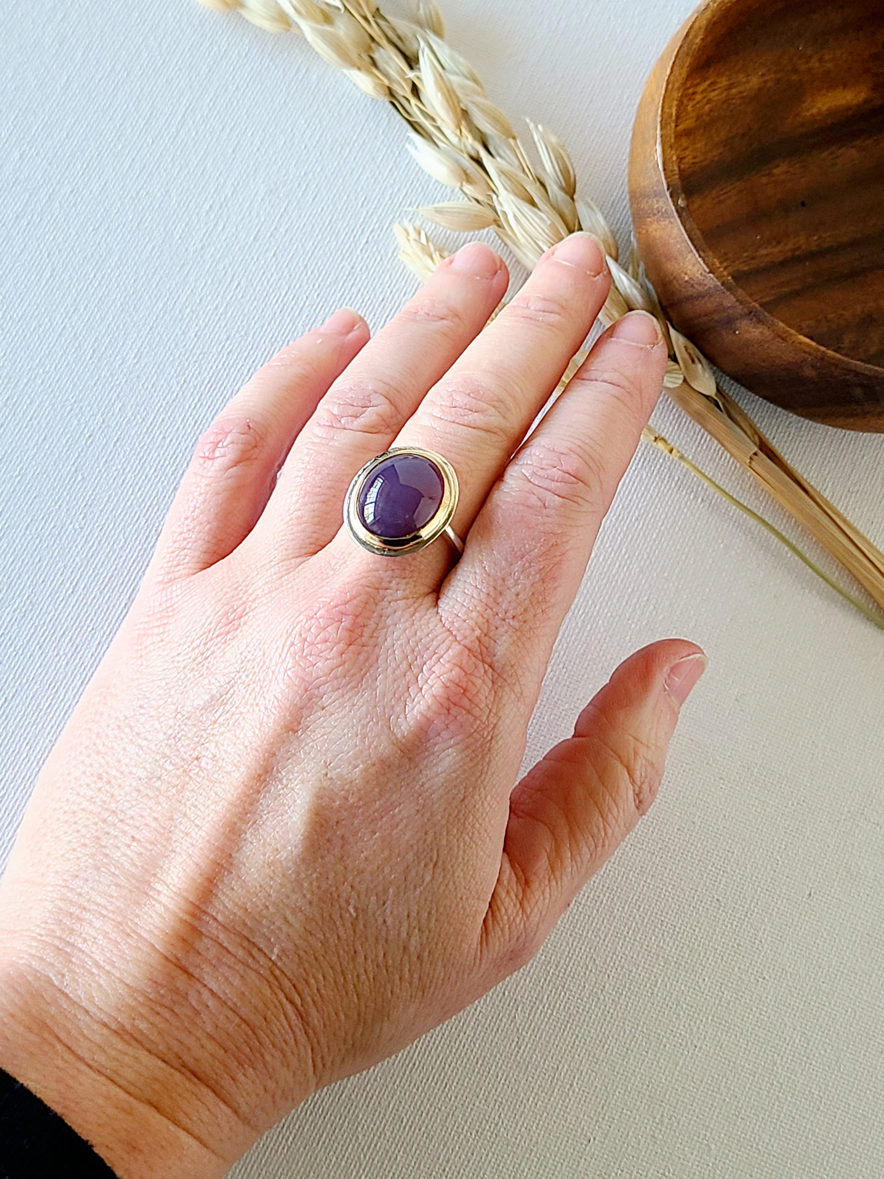Purple Sugilite Ring - Hawaii Titanium Rings®